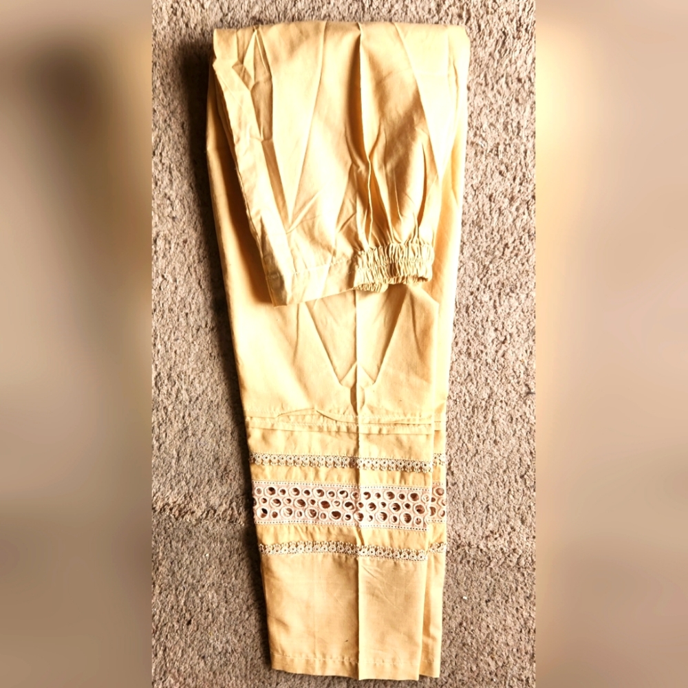 Brand new khaki pakistani embroidered trouser